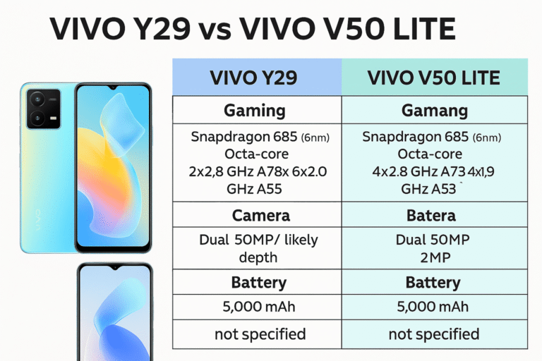 Vivo Y29 vs Vivo V50 Lite